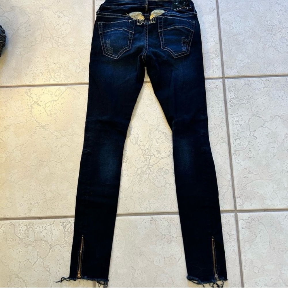 Robin’s Jeans Gold Wing Rhinestone skinny jeans